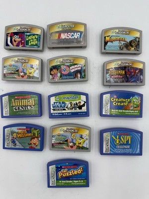 Leapfrog Leapster Lot of 13 Learning Games Star Wars, Spider-Man, Sponge Bob