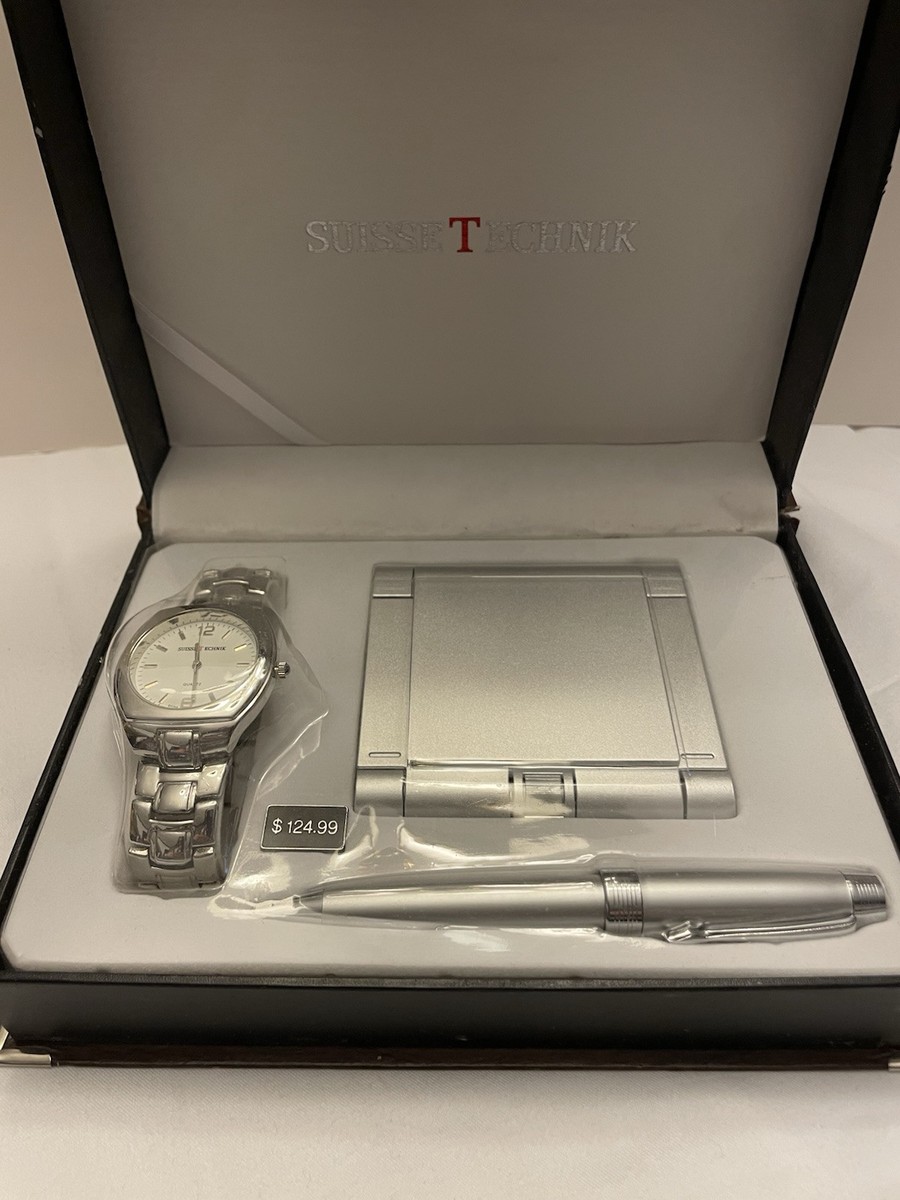 Chronographe Suisse Suisse Technik Quartz Watch Suisse Technik Men's Quartz  Watch, Calculator And Pen Set New In
