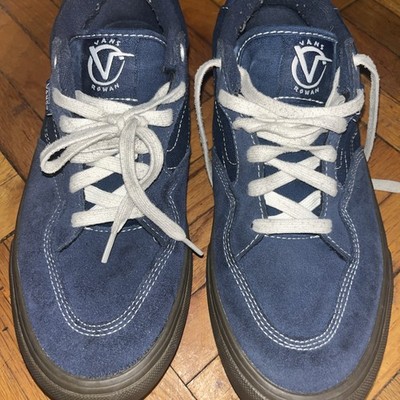 VANS Rowan Cushioned Pop Cush Low Top Skateboarding Shoes Navy White
