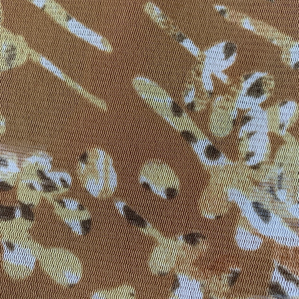 Женщин Y2K чистый сетки Babydoll Топ Sz M земляной шар длинным рукавом коттедж - Изображение 2 из 4