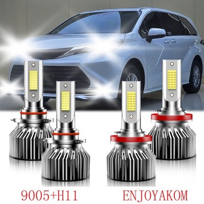 For Toyota Sienna 2011-2020 10000lm White LED Headlight High Low Beam Bulbs Kit