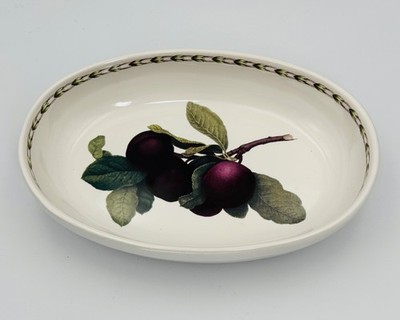Queen's Hookers Fruit Plums Oval Serving Bowl or Baking Dish  9.25''