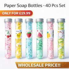 40 Stück weiche Papierseife niedliche Tubenform Flasche Reise verschiedene Farben duftend