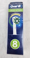 Oral-B Cross Action Replacement Toothbrush Heads Pack of 8 New