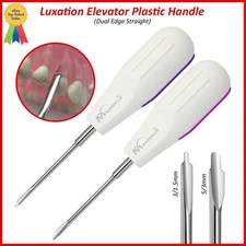 Plastic Handle Dental Luxating Root Tip Extraction Elevators Dual Edge Straight