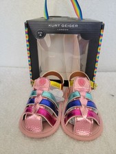 Kurt Geiger Baby Girls Fisherman Metallic Leather Sandals Multi Size 4, 9-12mos