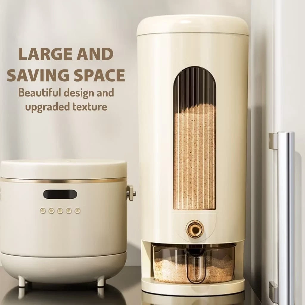 Rice Storage Dispenser Box Airtight Proof Sealed