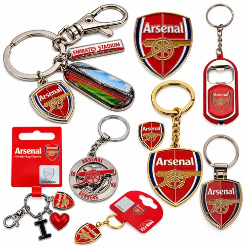 Arsenal FC Keyring Badge Bag Charm Door Key Bottle Opener Torch Gift