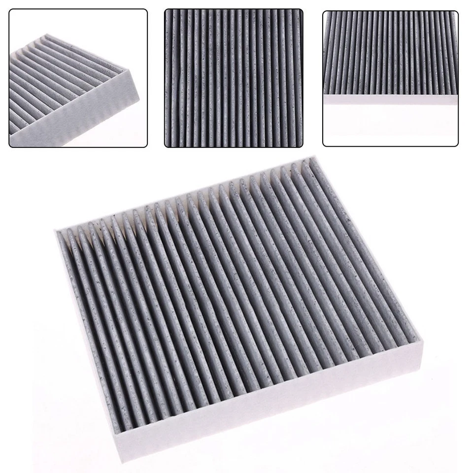 Cabin Air Filter 8.53''X7.76''X0.98'' Air Filter Cover Carbon Fiber - Image 2 of 4