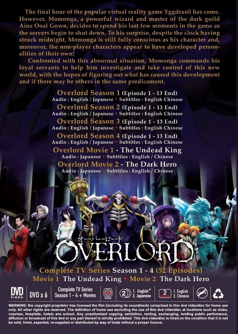 ENGLISH DUBBED Overlord Season 4 (Vol.1-13End) DVD All Region