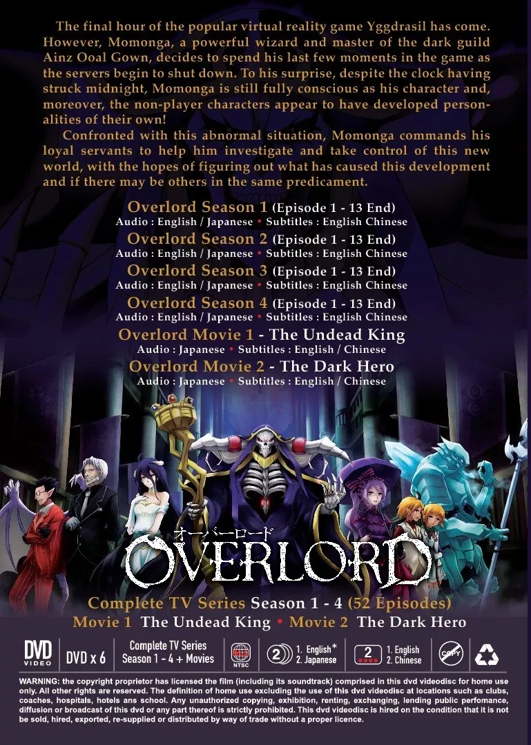  Overlord Complete DVD – Box (All 13) Talking Anime