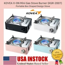 KOVEA X-ON Mini Gas Stove Burner (KGR-2007) Portable Camping Box Shaped Design