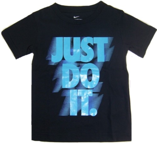 Nike Little Boys Short Sleeve T-Shirt NWT Size 4 Navy or Black - Picture 2 of 6