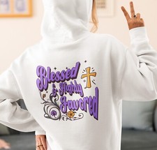 Blessed Hoodie Faith Over Fear Christian Hoodie Unisex Pullover Jesus Sweatshirt
