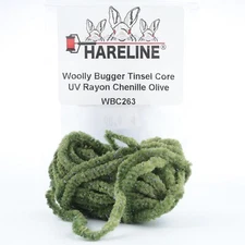 Hareline Woolly Bugger Tinsel Core - UV Rayon Chenille - Olive