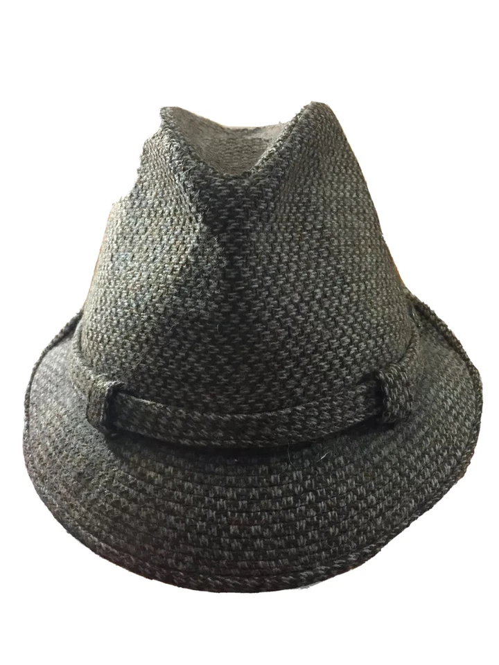 De Colección Años 50 60 Dobbs Fedora Sombrero Para Hombres 7 Marrón Tweed Pata de Gallo Lana Pluma Dapper Foto 2 de 4