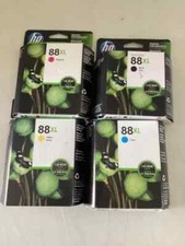 4 X New Genuine HP 88XL High Yield combo inkjet cartridges Black / Magenta