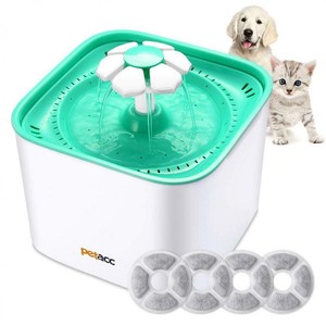 Détails Sur Petacc Fontaine à Eau Pour Chat Chien Avec 4 Filtres Ultra Silencieuse En