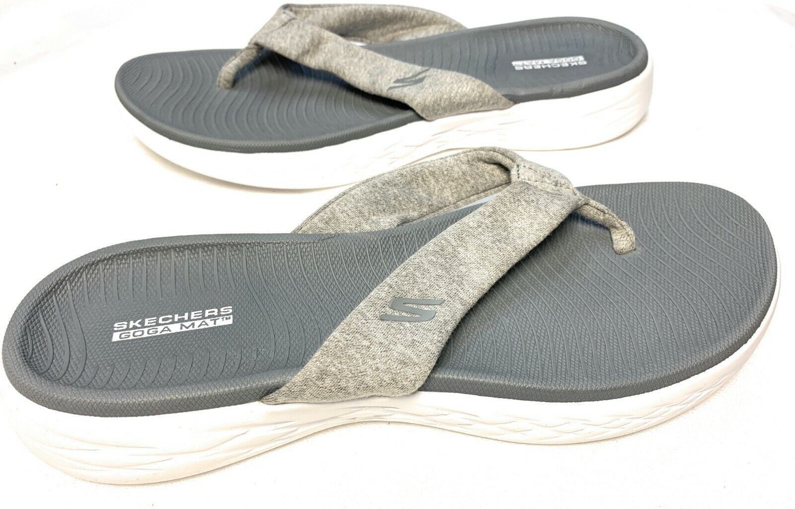 Women&#039;s Goga Mat Gray Flip Flops Slide Thong Sandals Size 10 eBay