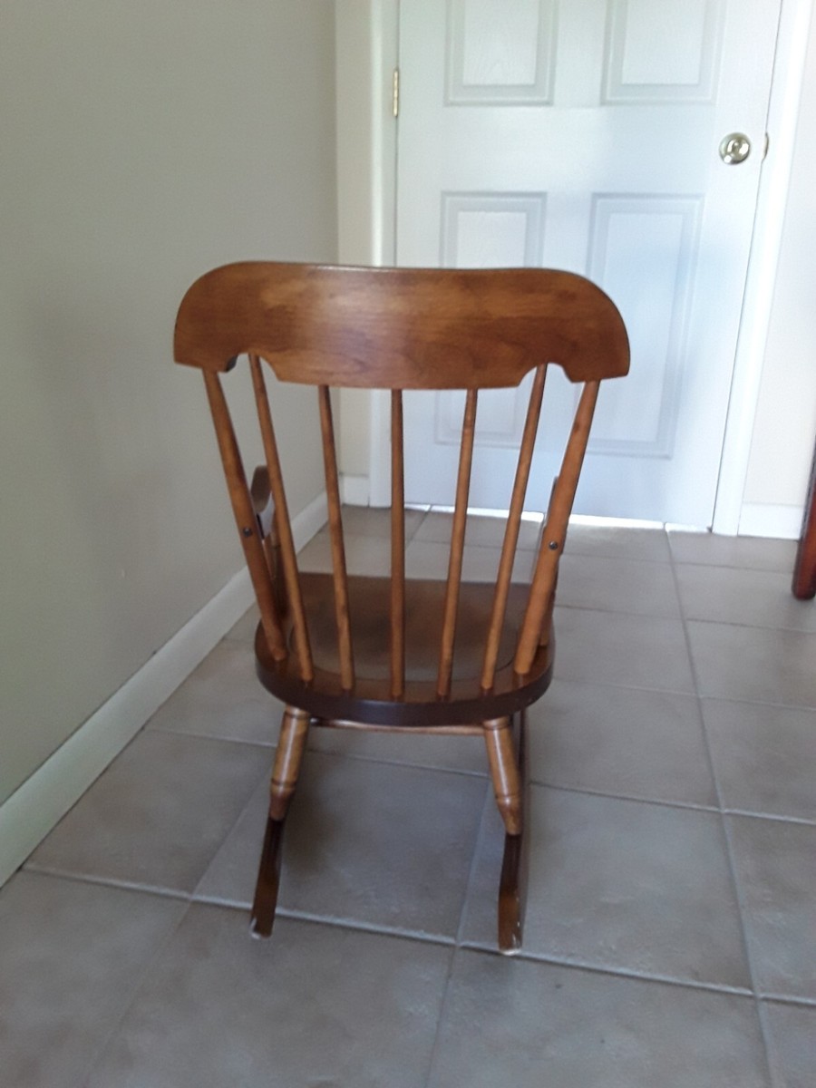 Vintage Nichols and Stone Child's Boston Rocker Steciled Chair