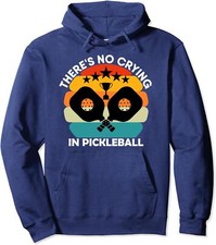 Theres No Crying In Pickleball Sports Love Funny Unisex Hooded Sweatshirt