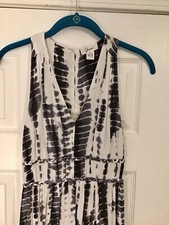 Japna Women's Dress Size Small Colors Blue & White Tye Dye Maxi Beautiful & Fun