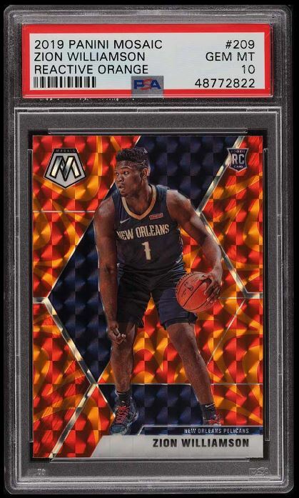 2019 Panini Mosaic Reactive Orange Zion Williamson ROOKIE