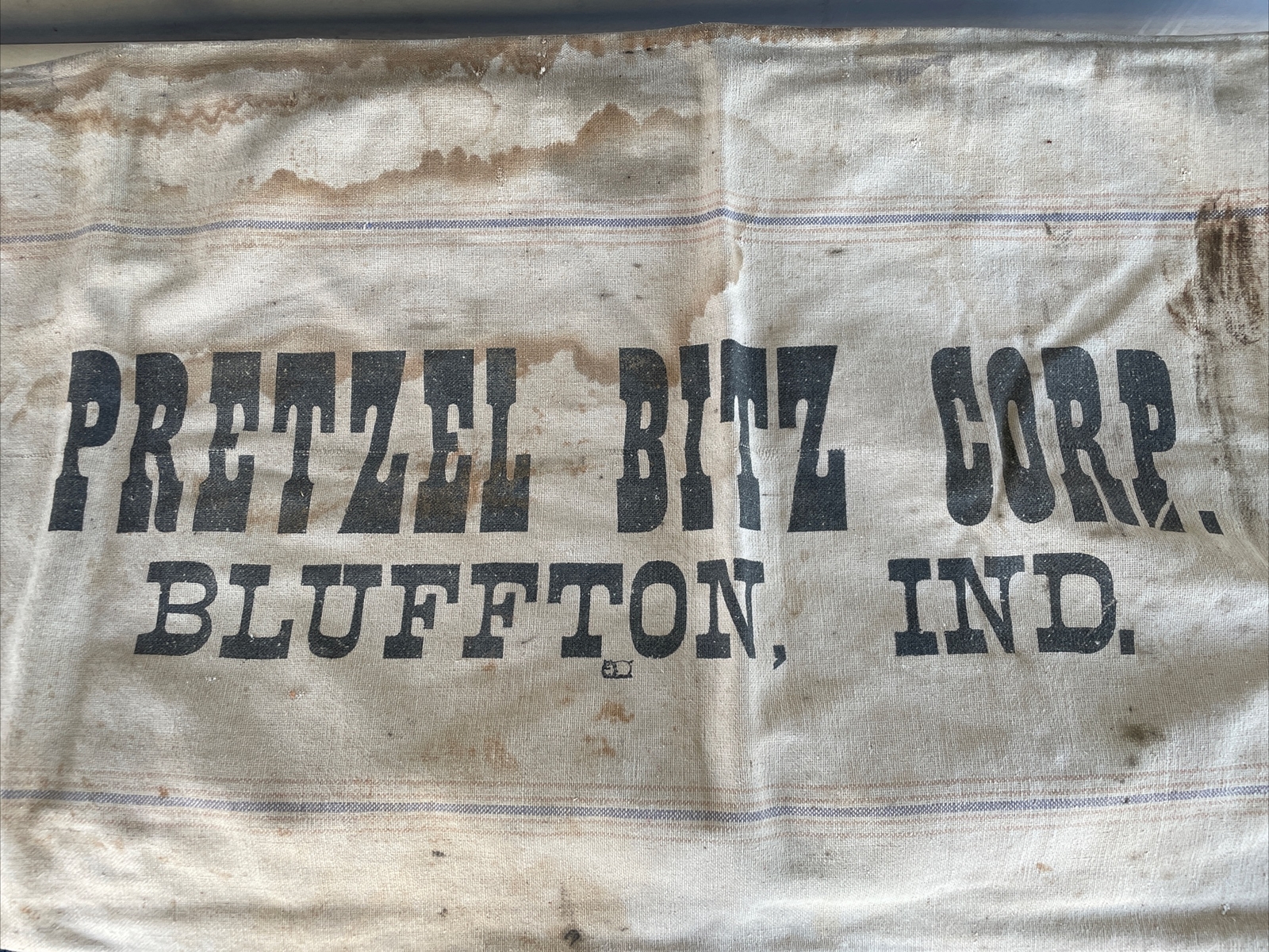 Pretzel Bitz Corp. Bluffton, Ind. Flour/Grain/Feed Cloth Bag eBay