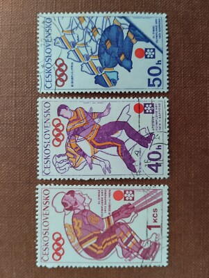 RARE STAMPS Czechoslovakia Winter Olympic Games Sapporo Japan 1972
