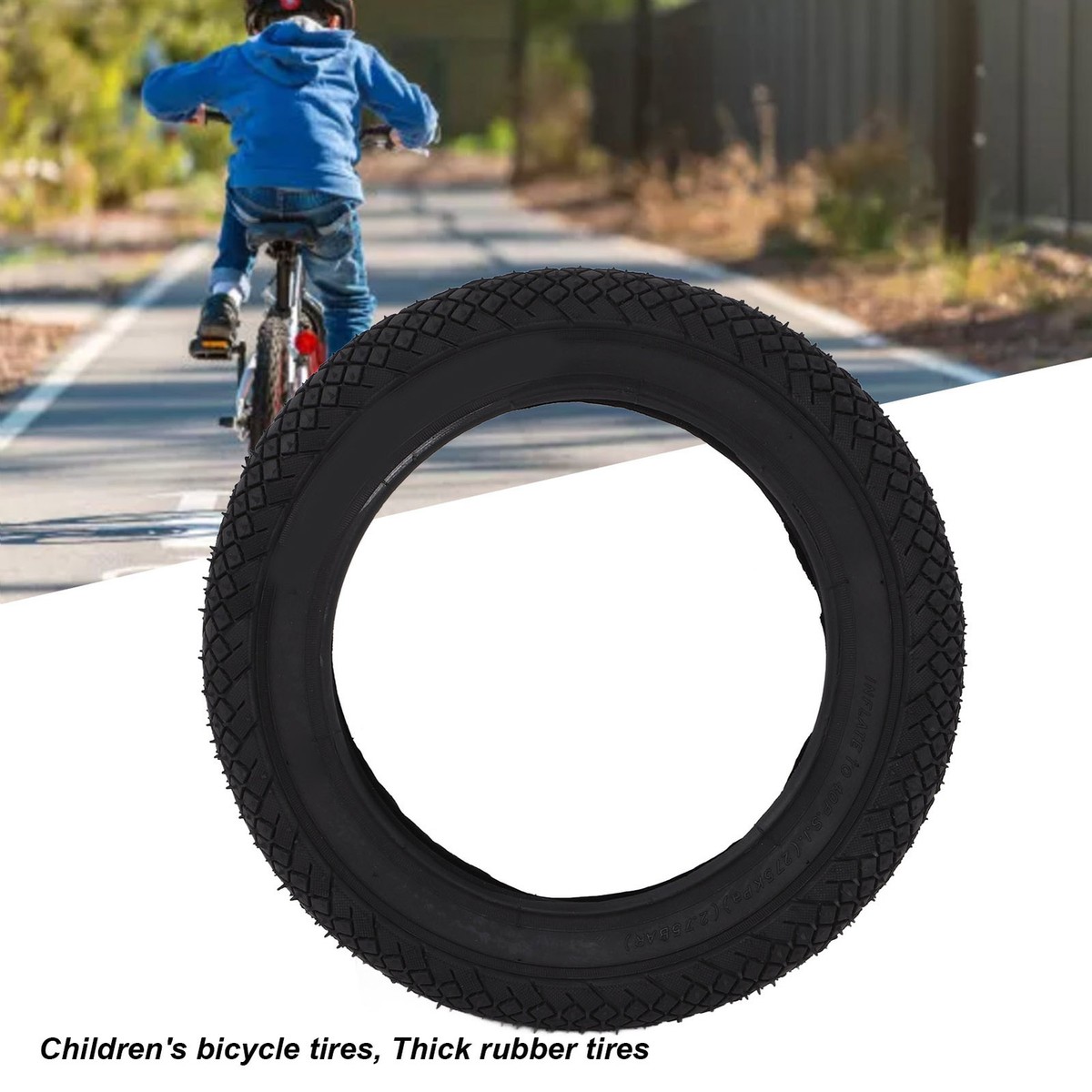 Thick Nonip Rubber Tyre Children's Bicycle Checkered