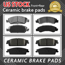 Front and Rear Ceramic Brake Pads for Chevy Silverado 1500 Tahoe GMC Sierra 1500