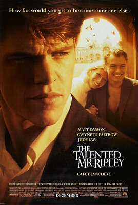THE TALENTED MR. RIPLEY MOVIE POSTER 2 Sided ORIGINAL NM 27x40 MATT DAMON