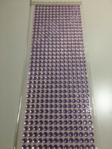500 selbstklebende Schmucksteine - Halbperlen - 6mm - violett