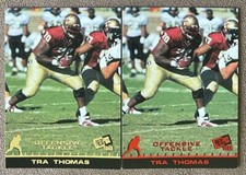 1998 Press Pass Paydirt Red + Gold Lot Tra Thomas Rookie Florida State #7
