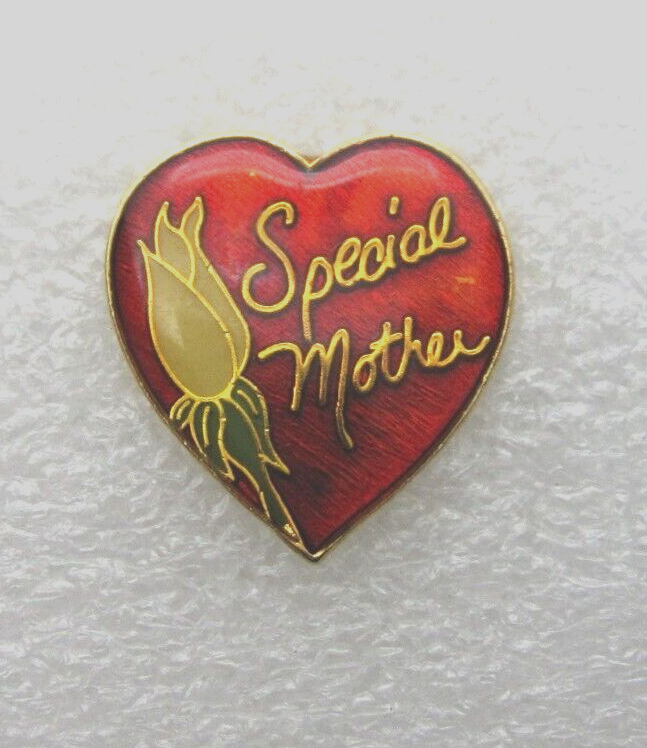 Special Mother Rose Heart Lapel Pin (C202)