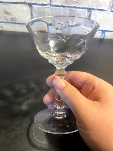 Heisey Barcelona Cut Tall Sherbet Champagne Glass Elegant Crystal Stemware 5" - Picture 5 of 8