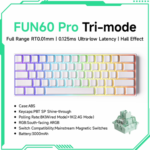 Akko MonsGeek FUN60 PRO/MAX Magnetic Gaming Keyboard 0.01mm RT 60% Layout - Picture 13 of 30