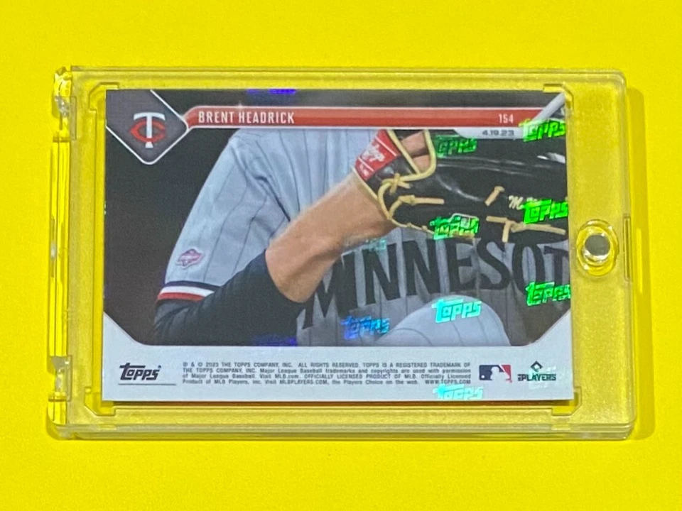 2023 MLB Topps Now Brent Headrick Rookie RED PARALLEL /10 SSP Twins #154 RC 🔥 - Image 2 of 3