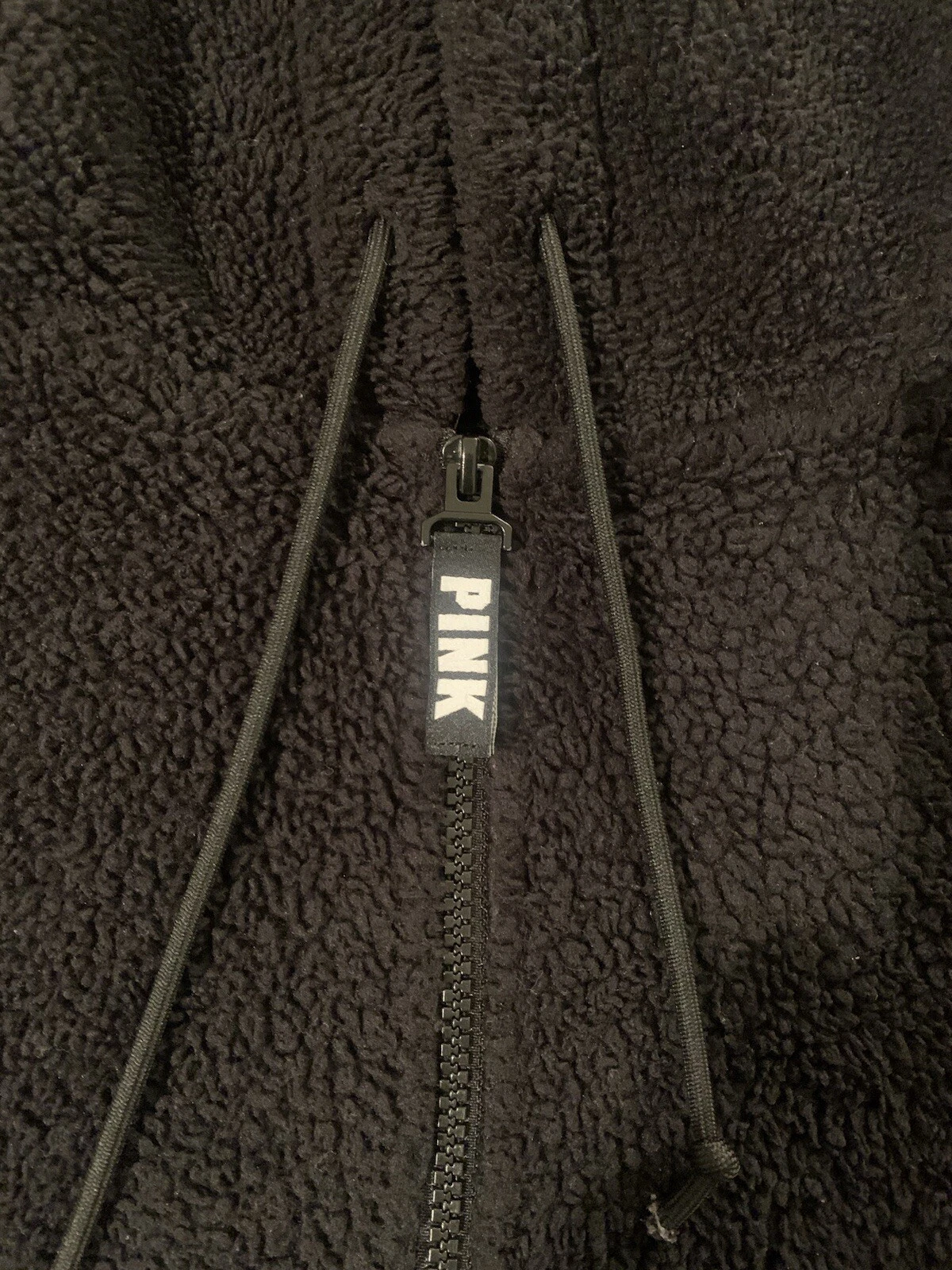 UNDERCOVER Felpa con cappuccio mezza zip rosa vistoria's secret fuzzy taglia XS nera