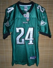 BNWT NFL PHILADELPJIA EAGLES AMERICAN FOOTBALL SHIRT JERSEY REEBOK #24 ASOMUGHA