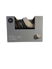 Wayland Square Women's Black Memory Foam Slippers Size Med 9-10 New In Box