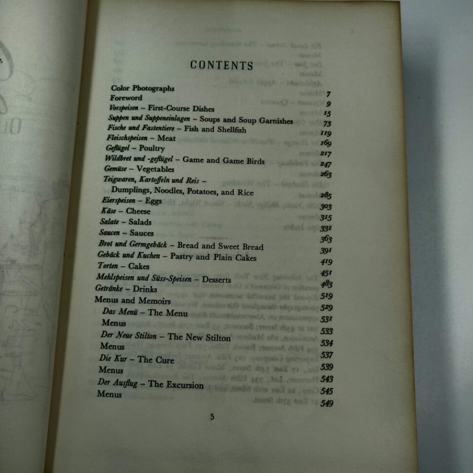 Gourmet’s 1959 Old Vienna Cookbook Vintage Illustrated Rare Cooking