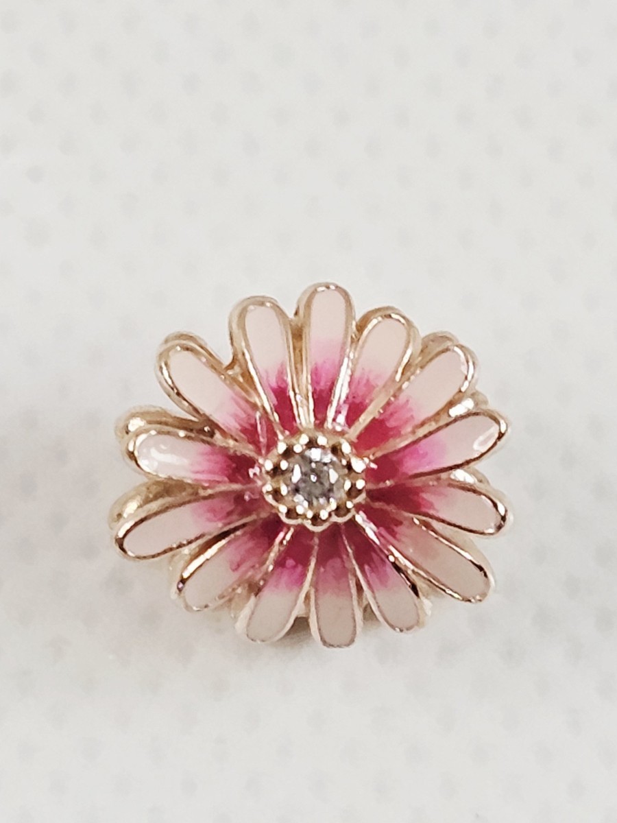 Pandora Rose Gold Pink Daisy Flower Bead Charm #788775C01