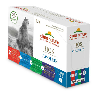 Almo Nature Hqs Complete Cat Variety Pack 1 - 12 2.47Oz Cans - 3 Each