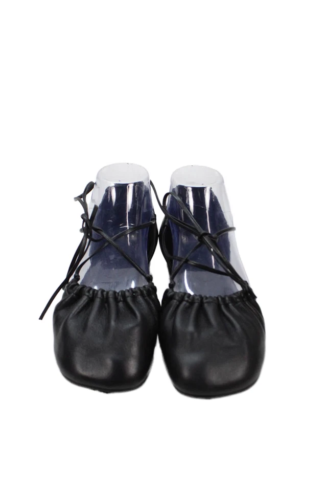 Correa al tobillo Reike Nen para mujer Dorsay ballet planos cuero negro talla 38,5 Foto 2 de 4