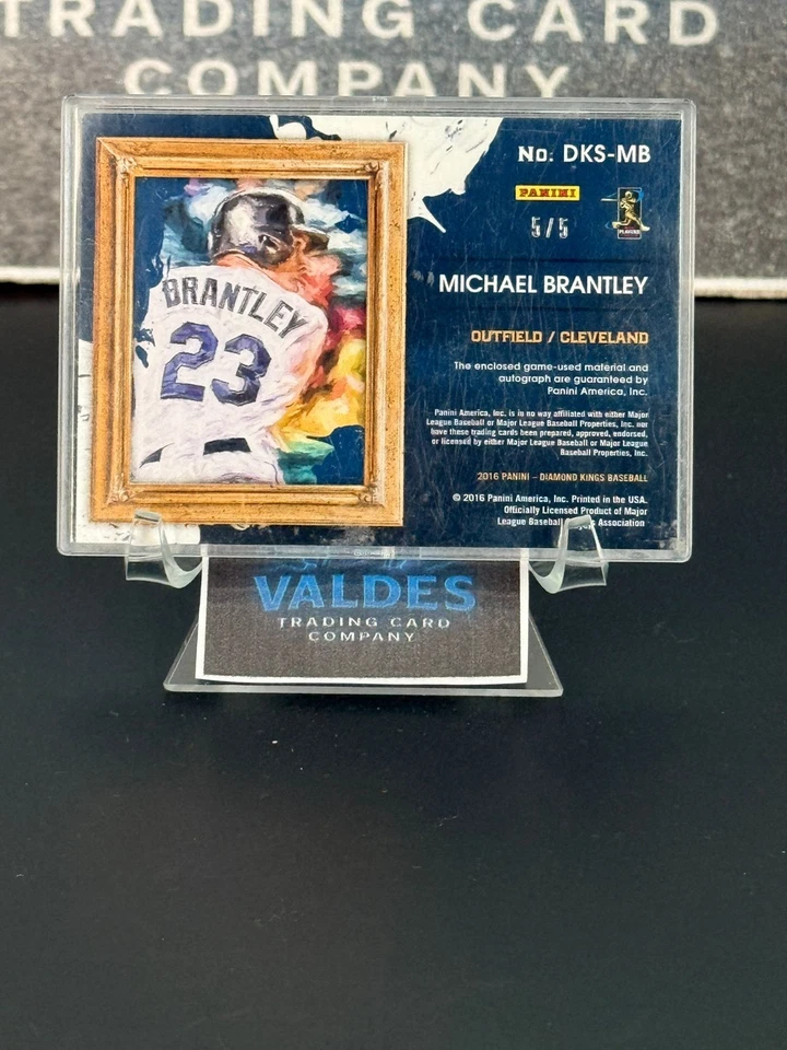 🔥 Parche automático Michael Brantley 2016 Panini Diamond Kings/5 - SSP 5/5 usado en juegos Foto 2 de 2