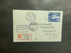 Sweden 1936 Registered FDC 1st day postcard to Finland Bromma Airport