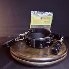 Boston Leather Duty Belt Shoulder Strap Size XL Hi-Gloss Leather, Nickel 6511XL
