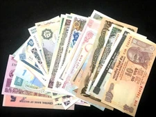 MIXED LOT 5 DIFFERENT WORLD PAPER MONEY BANKNOTES CURRENCY FOREIGN  UNC