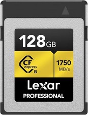 Image of Lexar Professional GOLD CFexpress Type B 128GB 256GB Memory Card 1750MB/s VPG400